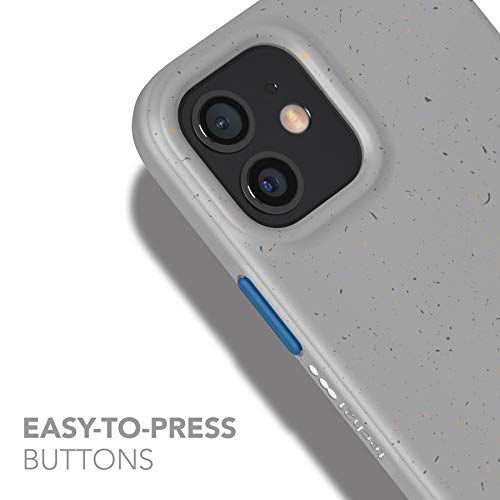 tech21 Eco Slim for Apple iPhone 12 Pro Max 5G - Hygienically Clean Bacterial Germ Fighting Antimicrobial Phone Case with 10 ft. Drop Protection, Mushroom Grey