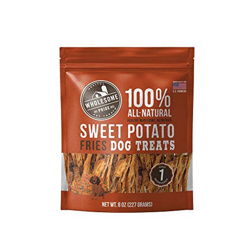 Wholesome Pride Sweet Potato Fries 100% All-Natural Single Ingredient, USA-Sourced Dog Treats, 8 oz