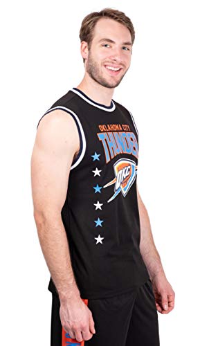 Ultra Game NBA Oklahoma City Thunder Mens Jersey Sleeveless Muscle T-Shirt, Black, X-Large