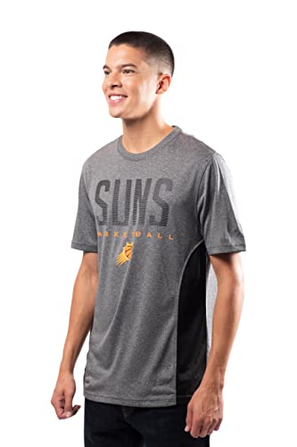 Ultra Game NBA Phoenix Suns Mens Active Tee Shirt, Charcoal Heather, X-Large
