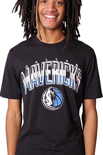 Ultra Game -NBA Dallas Mavericks Mens Arched Plexi Short Sleeve Tee Shirt, Black, X-Large
