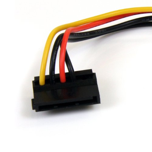 StarTech.com 6in 4 Pin LP4 to Right Angle SATA Power Cable Adapter - LP4 to SATA - 6in LP4 to SATA Cable - 4 pin to SATA (SATAPOWADAPR)