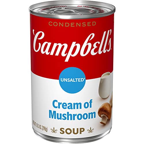 Campbell’s Condensed Unsalted Cream of Mushroom Soup, 10.5 Ounce Can