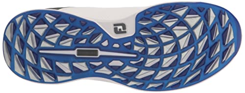 FootJoy Men's Stratos Golf Shoe, White/Charcoal, 10.5