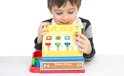 Basic Fun Fisher-Price Classic Toys - Retro Cash Register - Great Pre-School Gift for Girls and Boys, 1 ea (2073), for 24 months to 180 months