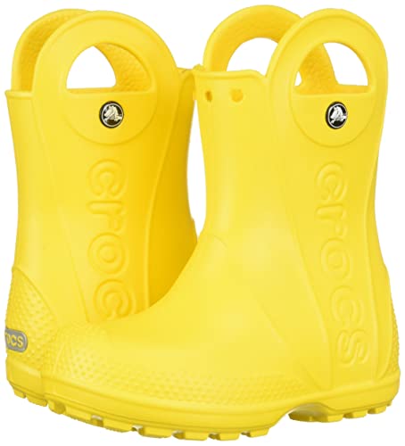 Crocs unisex child Rain Boot, Yellow, 12 Little Kid US