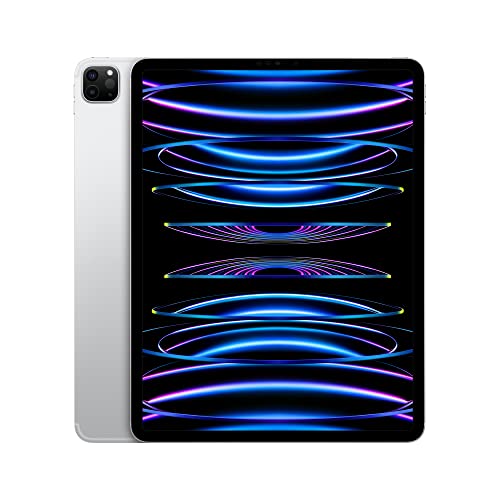Apple iPad Pro 12.9-inch (6th Generation): with M2 chip, Liquid Retina XDR Display, 1TB, Wi-Fi 6E + 5G Cellular, 12MP front/12MP and 10MP Back Cameras, Face ID, All-Day Battery Life – Silver