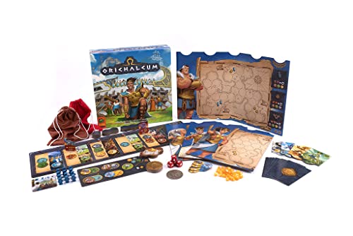 Orichalcum Board Game, Fast-Paced Strategy Game, Exploration Game, Adventure Game, Family Game for Kids and Adults, Ages 12+, 2-4 Players, Avg. Playtime 45 Minutes, Made by Pandasaurus Games