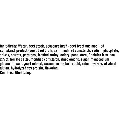 Campbell's Chunky Soup, Hearty Beef and Barley Soup, 18.8 Oz Can (Case of 12)