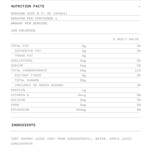 Cheribundi ORIGINAL Tart Cherry Juice - Pro Athlete Workout Recovery - Fight Inflammation and Support Muscle Recovery - Tart Cherry Juice Lightly Sweetened with Apple Juice