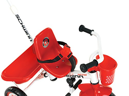 Schwinn Easy Steer Tricycle, Red/White, 8'