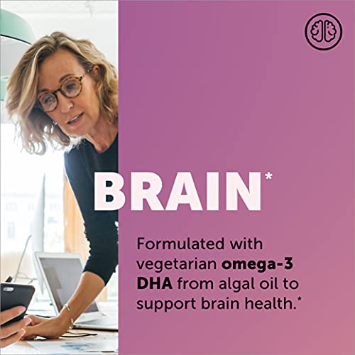 SmartyPants Multivitamin for Women 50+: Omega-3 DHA, Zinc for Immunity, Vitamins D3, C, B6, Biotin, Folate, Vitamin B12, Vitamin A for Eyes, One Per Day, 30 Capsules, 30 Day Supply