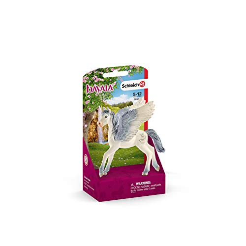 Schleich bayala Unicorn Toys for Girls and Boys, Pegasus Unicorn Foal Figurine with Purple Wings, Ages 5+
