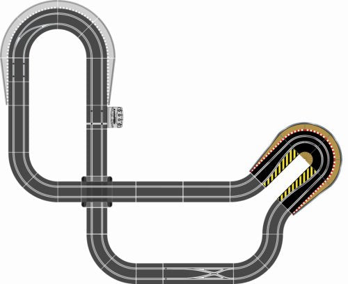 Scalextric C8512 Track Extension Pack - 2x Hairpin Curves 2 Side Swipes Borders Barriers