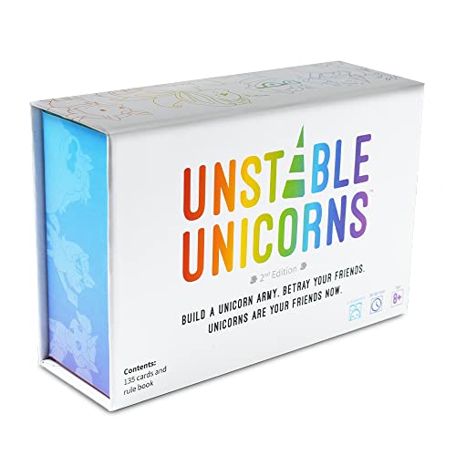 TeeTurtle Unstable Unicorns Base Game - A Strategic Card Game and Party Game for Adults and Teens