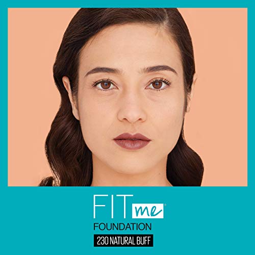 Maybelline Fit Me Matte + Poreless Liquid Oil-Free Foundation Makeup, Natural Buff, 1 fl; oz