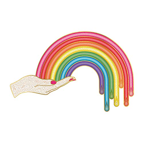Galison Jonathan Adler Rainbow Hand 750 Piece Shaped Jigsaw Puzzle – Fun Indoor Activity, Multicolor
