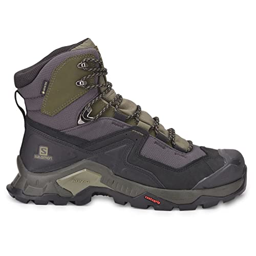 Salomon Quest Element Gore-TEX Hiking Boots for Men, Black/Deep Lichen Green/Olive Night, 10.5