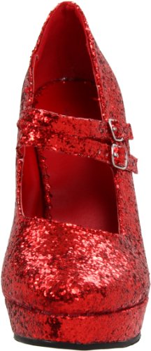 Ellie Shoes Women's 421-Jane-G Maryjane Pump,Red Glitter,5 M US