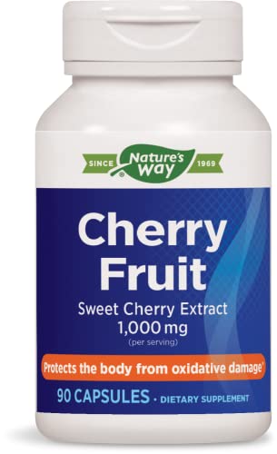 Nature's Way Cherry Fruit, Supports Antioxidant Pathways*, 1,000 mg Per Serving, 90 Capsules