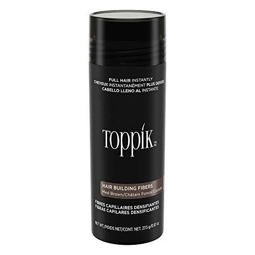 Toppik Hair Building Fibers, Medium Brown, 27.5g | Fill In Fine or Thinning Hair | Instantly Thicker, Fuller Looking Hair | 9 Shades for Men and Women
