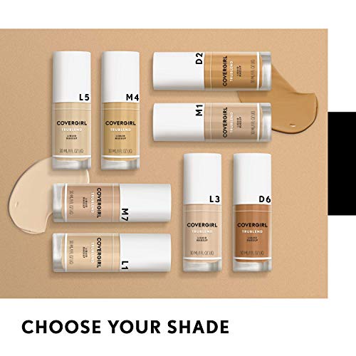 COVERGIRL truBlend Liquid Foundation Makeup Creamy Beige D1, 1 oz (packaging may vary)