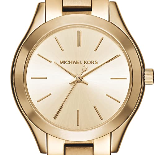 Michael Kors Women's Mini Slim Runway Gold-Tone Watch MK3512