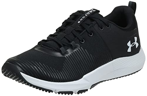 Under Armour Men's Charged Engage Cross Trainer, Black (001)/White, 10.5 M US