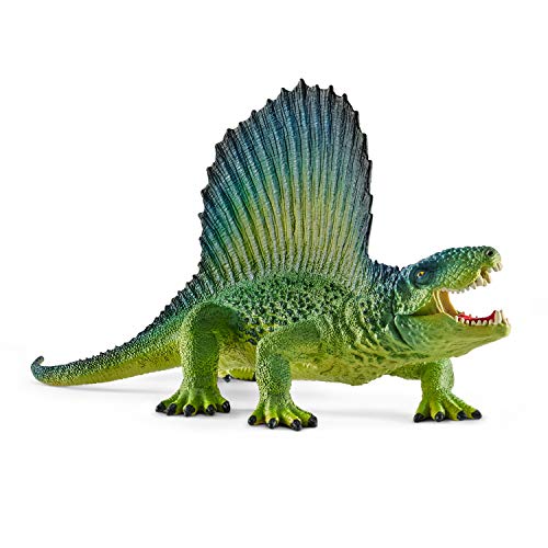 Schleich Dinosaurs, Realistic Dinosaur Figurines for Boys and Girls, Dimetrodon Toy Figurine, Green, Ages 4+