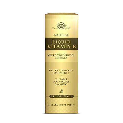 Solgar Liquid Vitamin E (with dropper), 2 fl. oz. - Antioxidant, Skin and Immune Support, Overall Health - Natural, Liquid Vitamin E - Non-GMO, Vegan, Gluten Free, Dairy Free, Kosher - 118 Servings