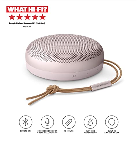 Bang and Olufsen Beosound A1 (2nd Generation) Wireless Portable Waterproof Bluetooth Speaker with Microphone, Pink