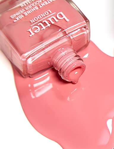 butter LONDON Patent Shine 10X Nail Lacquer, Gel-Like Finish, Chip-Resistant Formula, 10-Free Formula, Cruelty-Free, Polymer Technology, Coming Up Roses