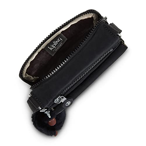 Kipling Womens Women's New Eldorado Minibag, Lightweight Bag, Nylon Travel Crossbody Bag, Black Tonal, 6 L x 7.75 H 0.75 D US