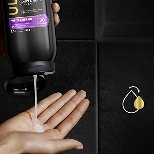 TRESemmé Ultra Keratin Repair Concentrate Shampoo for Damaged Hair, Visible Repair in 30 Seconds, Fast-Lather Technology and 2X More Washes 20 oz