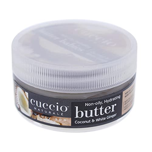 Cuccio Naturale Butter Babies - Ultra-Moisturizing, Renewing Scented Body Cream - Deep Hydration For Dry Skin Repair - Made With All Natural Ingredients - Tower Coconut and White Ginger - 1.5 Oz