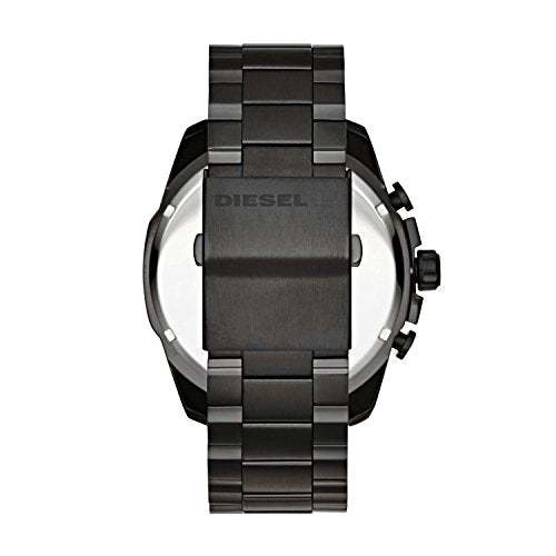 Diesel Men's 59mm Mega Chief Quartz Stainless Steel Chronograph Watch, Color: Black (Model: DZ4318)