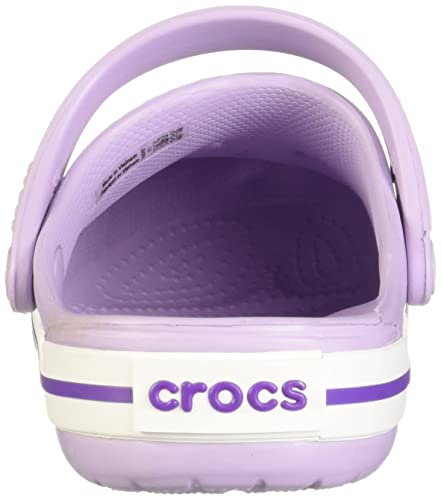 8 Toddler Crocs Unisex-Child Crocband Clogs (Todder Shoes), Lavender/Neon Purple