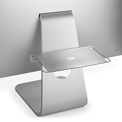 Twelve South Backpack for iMac and Apple Displays | Hidden Storage Shelf for Hard Drives and Accessories (Silver)