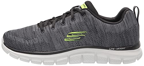 Skechers Men's Track Front Runner Lace-up Sneaker Oxford, Charcoal/Black, 8.5