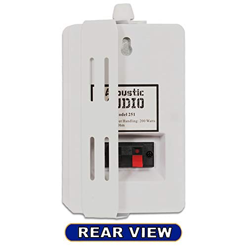 Acoustic Audio by Goldwood 251W Indoor Outdoor 3 Way Speakers 400 Watt White Pair