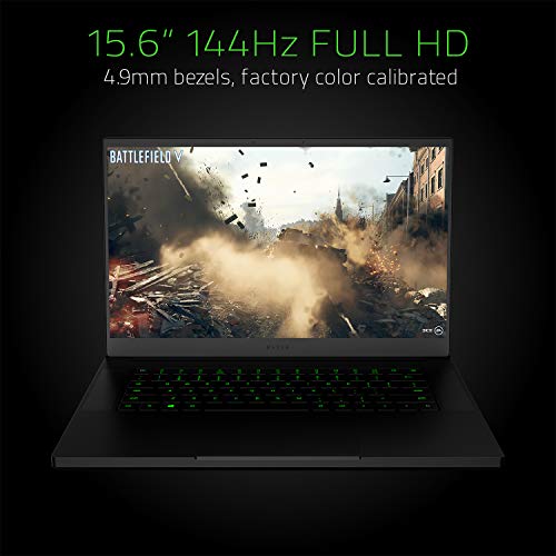 Razer Blade 15 Gaming Laptop 2019: Intel Core i7-9750H 6 Core, NVIDIA GeForce RTX 2060, 15.6' FHD 1080p 144Hz, 16GB RAM, 512GB SSD, CNC Aluminum, Chroma RGB Lighting, Thunderbolt 3