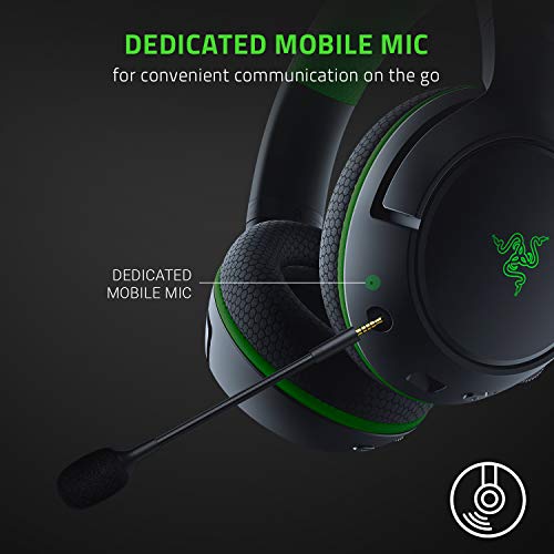 Razer Kaira Pro Wireless Gaming Headset for Xbox Series X|S, Xbox One: Triforce Titanium 50mm Drivers - Supercardioid Mic - Dedicated Mobile Mic - EQ Pairing - Xbox Wireless and Bluetooth 5.0 - Black