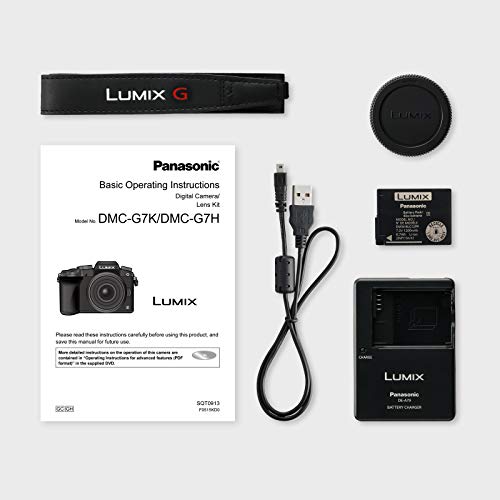 Panasonic LUMIX G7 4K Digital Camera, with LUMIX G VARIO 14-42mm Mega O.I.S. Lens, 16 Megapixel Mirrorless Camera, 3-Inch LCD, DMC-G7KK (Black)