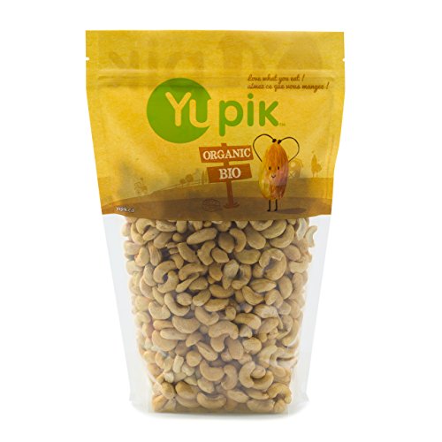 Yupik Nuts Organic Raw Cashews, 2.2 lb, Non-GMO, Vegan, Gluten-Free