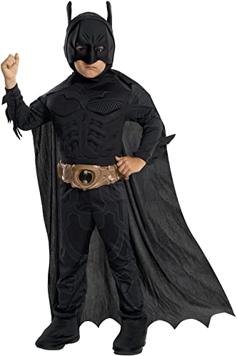 Batman Dark Knight Rises Child's Deluxe Muscle Chest Batman Costume with Mask/Headpiece and Cape - Toddler