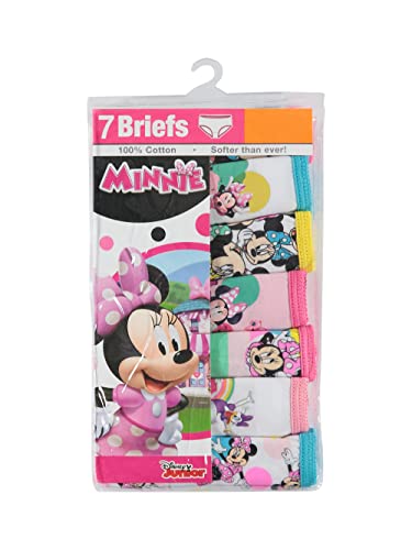 Disney girls Minnie Seven Pack Underwear Briefs, Minnie7pk, 6 US