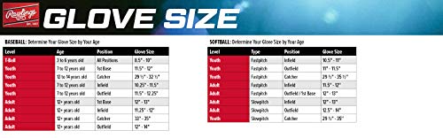 Rawlings Players Series Youth Tball/Baseball Glove with Ball, Right Hand Throw, Red/Blue, 9 Inch (Ages 3-5)