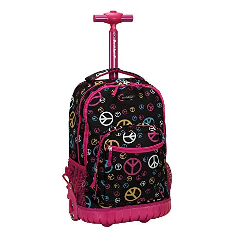 Rockland Single Handle Rolling Backpack, Peace, 19-Inch