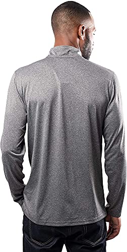 Ultra Game NBA Men's Quarter Zip Long Sleeve Pullover T-Shirt