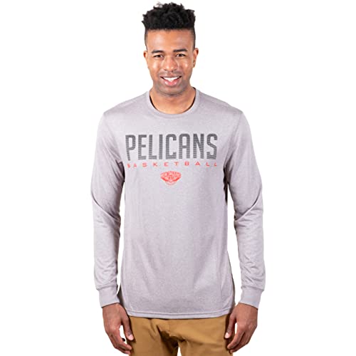 Ultra Game -NBA Men's Active Long Sleeve Pullover T-Shirt